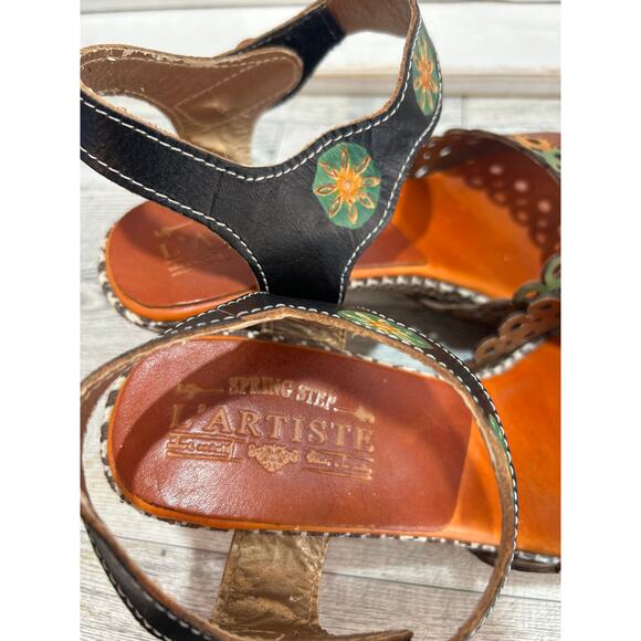 L'Artiste Spring Step Jive Multi Color Sz. 6.5 (Euro 37) Shoes Sandals - Picture 7 of 10